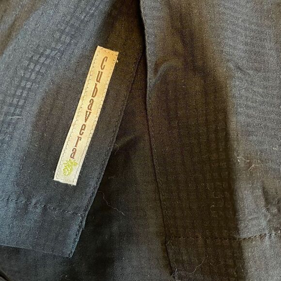 Men's Button Down Shirt Short Sleeve Top Single Pocket Size Large Black - Picture 6 of 8